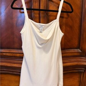 NEW! Cache White Cowl Neck Camisole Tank size small